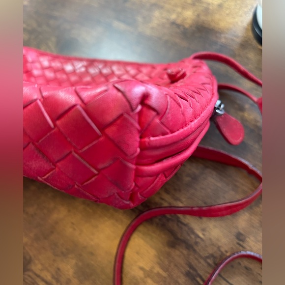 Bottega Veneta Red Intrecciato Leather Nodini Crossbody Bag - As described - Picture 3 of 16